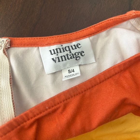 Unique Vintage - "Candy Corn" Fit & Flare Swing Dress - Picture 2 of 3